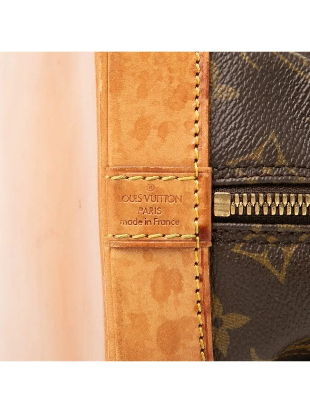 Louis Vuitton Monogram Alma PM Handbag Brown Leather